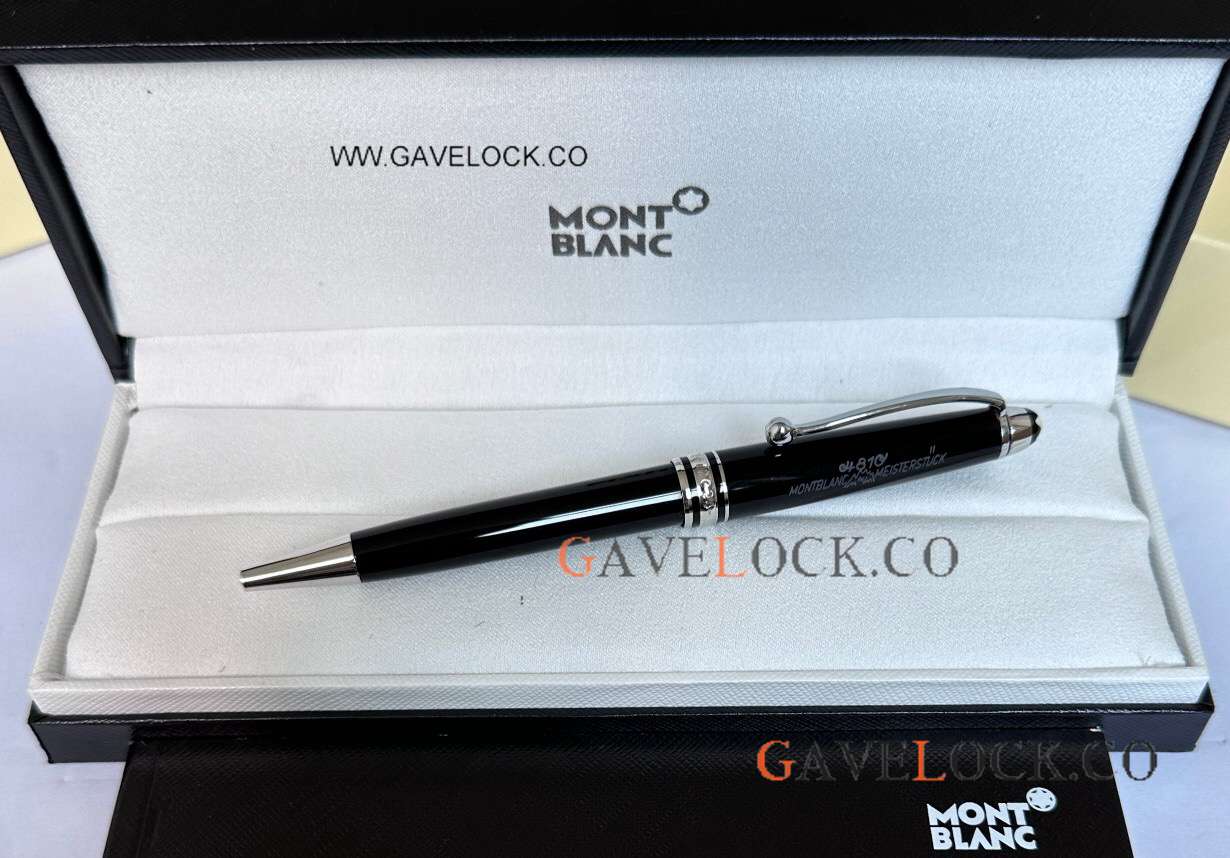 Copy Montblanc Small Meisterstuck 100th Anniversary Ballpoint Black-Silver